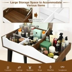 Costway Vanity Table Set With Flip Top Mirror Dressing Makeup Study Padded Stool -Umbra Home Decor Shop GUEST 472d0273 8b30 4527 8ac9 7a1c6f4b9d82