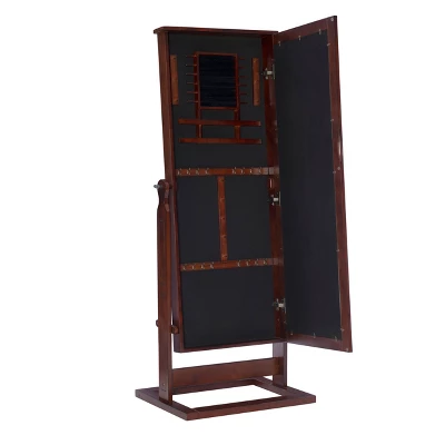 Chiara Cheval Mirror/Jewelry Wardrobe Walnut - Powell Company 2 Chiara Cheval Mirror/Jewelry Wardrobe Walnut - Powell Company - Image 2