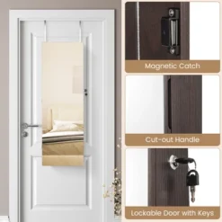 Tangkula 43.5" Jewelry Mirror Cabinet W/ Full-length Mirror & Interior Makeup Mirror -Umbra Home Decor Shop GUEST 476868d4 40fd 43a3 bfe6 8c4c4b1a8f6f