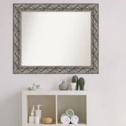 34" X 28" Non-Beveled Silver Luxor Wood Bathroom Wall Mirror - Amanti Art 11 34" X 28" Non-Beveled Silver Luxor Wood Bathroom Wall Mirror - Amanti Art -Umbra Home Decor Shop GUEST 47b187c3 8b29 47ee ac7c f8124c4d7094