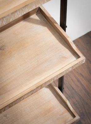 Sullivans Wall Mirror Shelf 74"H Black 2 Sullivans Wall Mirror Shelf 74"H Black - Image 2