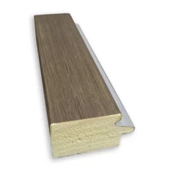 31" X 25" Non-Beveled Eva Narrow Bathroom Wall Mirror Brown - Amanti Art