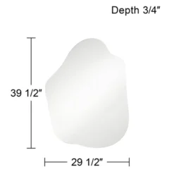 Possini Euro Design Casper Decorative Wall Mirror Modern Abstract Silver Frameless 29 1/2" Wide Bedroom Living Room Home House -Umbra Home Decor Shop GUEST 47f6fdf1 10f2 48dc 9ca4 9a0ed2e3c030