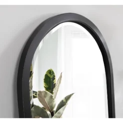20" X 30" Hogan Wood Framed Arch Decorative Wall Mirror Black - Kate & Laurel All Things Decor -Umbra Home Decor Shop GUEST 4869fb1a 0b25 4088 a2f4 577750dc35c7
