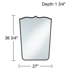 Uttermost Gaylia Satin Black 27" X 36 3/4" Curve Top Mirror -Umbra Home Decor Shop GUEST 49608cbb 0fa4 4cfe bcd7 363ceab0345d