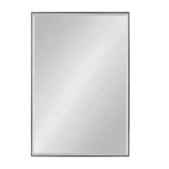 25" X 37" Rhodes Framed Wall Mirror Dark Silver - Kate And Laurel