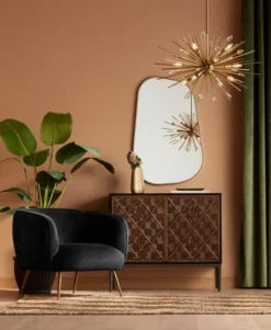 Possini Euro Design Reuleaux Rectangular Vanity Wall Mirror Modern Curved Corner Champagne Gold Frame 26" Wide For Bathroom Bedroom Living Room Office -Umbra Home Decor Shop GUEST 49b60006 0f3b 4283 af36 a2d386ab482d