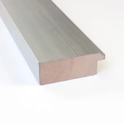 40" X 28" Non-Beveled Wood Bathroom Wall Mirror Brushed Sterling Silver - Amanti Art