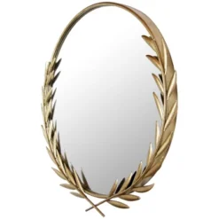 21" Emperor Grecian Round Wall Mirror Gold - Infinity Instruments -Umbra Home Decor Shop GUEST 4ae7603a 973e 46a7 98a3 921b3c024a32