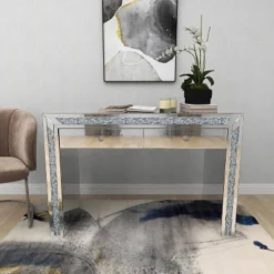 Glam Mirror And Glass Console Table Desk Silver - Olivia & May -Umbra Home Decor Shop GUEST 4aea38d8 a704 499a b9bc 08caff8ac59f
