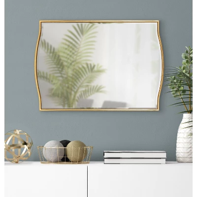 17" X 24" Sedelle Decorative Framed Wall Mirror Gold - Kate & Laurel All Things Decor 4 17" X 24" Sedelle Decorative Framed Wall Mirror Gold - Kate & Laurel All Things Decor - Image 4