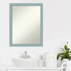 20" X 26" Non-Beveled Sky Blue Rustic Wood Bathroom Wall Mirror - Amanti Art 12 20" X 26" Non-Beveled Sky Blue Rustic Wood Bathroom Wall Mirror - Amanti Art -Umbra Home Decor Shop GUEST 4bb27d2b 2ffd 40f0 89b1 c4e2da63fecf