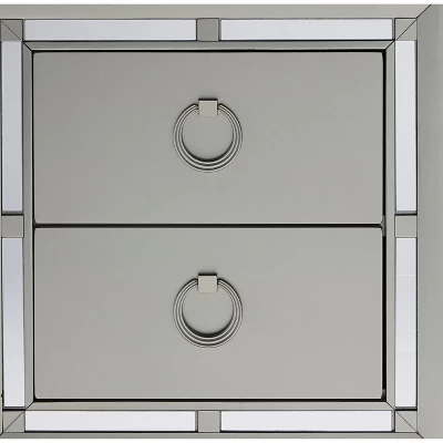 CAVINAS Bedroom Dresser With 2/5 Mirror Accents Drawer,Dressers & Chest Of Drawers With Bun Foot For Living Room,Entryway 2 CAVINAS Bedroom Dresser With 2/5 Mirror Accents Drawer,Dressers & Chest Of Drawers With Bun Foot For Living Room,Entryway - Image 2