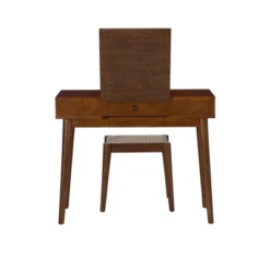 Linon Callie Solid Wood Vanity With Stool: Bohemian Design, Flip Mirror, Storage Space -Umbra Home Decor Shop GUEST 4c02f524 2cd2 478a 9a33 5523b4a2a77b