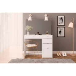 Linden Vanity With Mirror White - Polifurniture -Umbra Home Decor Shop GUEST 4ceba655 1d57 4304 be6b 13415846f673