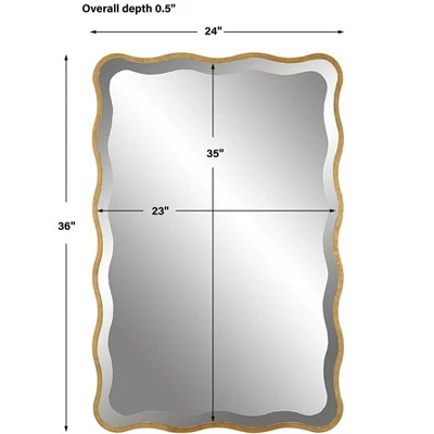 Uttermost Aneta Gold Scalloped Mirror 2 Uttermost Aneta Gold Scalloped Mirror - Image 2