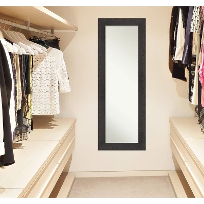 20" X 54" Non-Beveled Rustic Plank Espresso Full Length On The Door Mirror - Amanti Art 6 20" X 54" Non-Beveled Rustic Plank Espresso Full Length On The Door Mirror - Amanti Art - Image 6