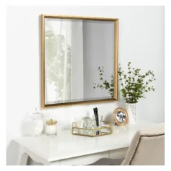 28" X 28" Calter Framed Wall Mirror Gold - Kate And Laurel -Umbra Home Decor Shop GUEST 4ef6b4fe e6f5 4457 bcd1 575c6e167ce7