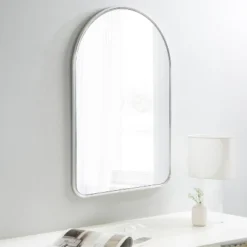Kate & Laurel All Things Decor 24"X36" Caskill Framed Arch Wall Mirror Silver 11 Kate & Laurel All Things Decor 24"X36" Caskill Framed Arch Wall Mirror Silver -Umbra Home Decor Shop GUEST 4f320601 893c 492f 84e1 c24548770eb3