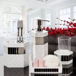 Creative Scents Quilted Mirror White Wastebasket -Umbra Home Decor Shop GUEST 4f3439ee dcb0 487a a3d8 d58a8baa9b13