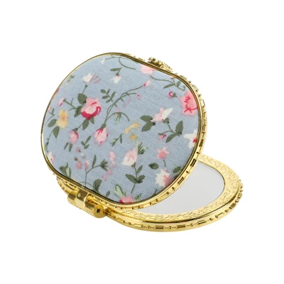 Unique Bargains Floral Oval Mini Mirror For Purses 1 Pc 8 Unique Bargains Floral Oval Mini Mirror For Purses 1 Pc - Image 8