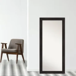 30" X 66" Non-Beveled Furniture Espresso Full Length Floor Leaner Mirror - Amanti Art -Umbra Home Decor Shop GUEST 509e350b bb5c 4ad2 b147 98326933aa49