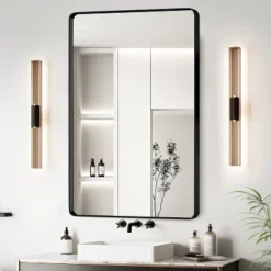 24x36 Inch Black Aluminium Frame Bathroom Mirror -Umbra Home Decor Shop GUEST 509f57f4 aa5f 457b 9f10 bfb7f7ddb7db