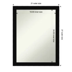 Black Museum Non-Beveled Wood Bathroom Wall Mirror -Umbra Home Decor Shop GUEST 51096cce f3b9 47c6 81a8 b0052eb3fffd