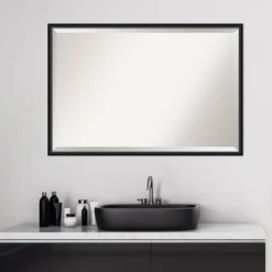 Amanti Art 37" X 25" Lucie Framed Bathroom Vanity Wall Mirror Black : Modern Rectangle, No Assembly Required 8 Amanti Art 37" X 25" Lucie Framed Bathroom Vanity Wall Mirror Black : Modern Rectangle, No Assembly Required -Umbra Home Decor Shop GUEST 51855437 d505 4a2f 94a8 e098a04b5a19
