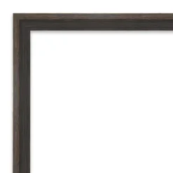 Amanti Art Hardwood Wedge Petite Bevel Wood Bathroom Wall Mirror
