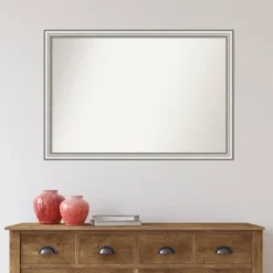 39" X 27" Non-Beveled Salon Silver Narrow Wall Mirror - Amanti Art -Umbra Home Decor Shop GUEST 51f97fb5 bef0 41e3 bc18 f5eaa590b03a