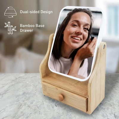 Pursonic Beauty Essentials Set – Studio Makeup Brush Set, Multi-Shape Sponges, And Dual-Sided Vanity Mirror With Bamboo Base 3 Pursonic Beauty Essentials Set – Studio Makeup Brush Set, Multi-Shape Sponges, And Dual-Sided Vanity Mirror With Bamboo Base - Image 3