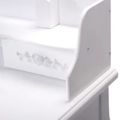 Tangkula Oval Mirror 4 Drawer Vanity Mirror Makeup Table W/ Cushioned Stool White -Umbra Home Decor Shop GUEST 52f3ee72 50c6 4fea b16d 7ecc20369215