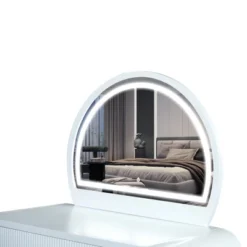 40"W Dressing Table Vanity Table Makeup Table With Touch Screen Lighted Mirror And Large Drawe - ModernLuxe -Umbra Home Decor Shop GUEST 53521046 6f84 4996 96ae b99fc1cbc74e 1