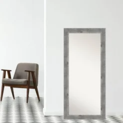 30" X 66" Non-Beveled Bridge Gray Wood Full Length Floor Leaner Mirror - Amanti Art -Umbra Home Decor Shop GUEST 53fa60fe 6a7c 42c8 a0a7 b2fc5e309d93