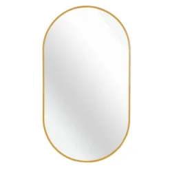 Serio 20"x 28" Modern Oval/Pill Shaped Wall Mount Mirror,Horizontal/Vertical Hanging Aluminum Alloy Frame Mirror-The Pop Home -Umbra Home Decor Shop GUEST 53fc28ce de8d 44e1 8f38 e9660e8befa6