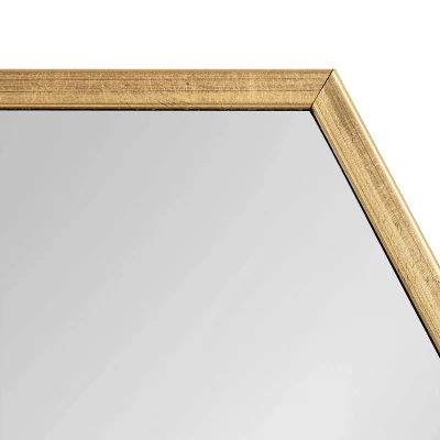 24.7" X36.7" Rhodes Hexagon Wall Mirror Gold - Kate & Laurel All Things Decor 2 24.7" X36.7" Rhodes Hexagon Wall Mirror Gold - Kate & Laurel All Things Decor - Image 2