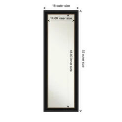 Amanti Art Manhattan Black Non-Beveled On The Door Mirror Full Length Mirror, Wall Mirror 52 In. X 18 In -Umbra Home Decor Shop GUEST 54966a07 1af5 4f01 9be0 260fc245487b