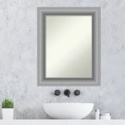 24" X 30" Non-Beveled Peak Polished Nickel Bathroom Wall Mirror - Amanti Art 14 24" X 30" Non-Beveled Peak Polished Nickel Bathroom Wall Mirror - Amanti Art -Umbra Home Decor Shop GUEST 555dbb72 9a0f 41e0 9d34 01aa425f99a4