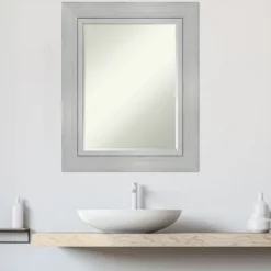 Amanti Art Romano Silver Petite Bevel Wood Bathroom Wall Mirror 31.25 X 25.25 In. 13 Amanti Art Romano Silver Petite Bevel Wood Bathroom Wall Mirror 31.25 X 25.25 In. -Umbra Home Decor Shop GUEST 5585f410 9001 44cc 86b6 56677e04b421