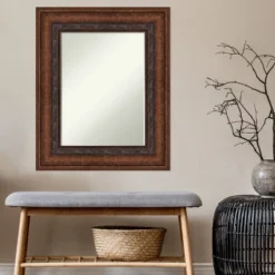 Amanti Art Decorative Bronze Petite Bevel Bathroom Wall Mirror 33.5 X 27.5 In. -Umbra Home Decor Shop GUEST 558ab67c adf7 4804 ad88 168af0a67ada