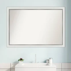 39" X 27" Non-Beveled Eva Narrow Bathroom Wall Mirror Gold - Amanti Art -Umbra Home Decor Shop GUEST 55cdfcfd 2080 416d a9e7 fd814a0cc86f