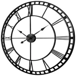 39" Tower Wall Mirror Black - Infinity Instruments: Oversized, Roman Numerals, High Torque Movement -Umbra Home Decor Shop GUEST 55ef75e0 a31f 4914 932f fb06b6194de8