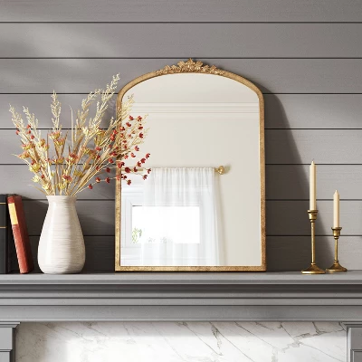 20"x30" Decorative Gold Wall Mantle Mirror Gold - Threshold™ 1 20"x30" Decorative Gold Wall Mantle Mirror Gold - Threshold™