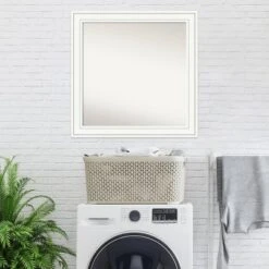 31" X 31" Non-Beveled Craftsman Wood Bathroom Wall Mirror White - Amanti Art -Umbra Home Decor Shop GUEST 5701df9e a2d7 4627 8848 83b1ca67d8a9