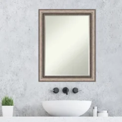 Amanti Art Lyla Ornate Silver Petite Bevel Bathroom Wall Mirror 28.25 X 22.25 In. -Umbra Home Decor Shop GUEST 57106ed5 4701 4221 bcb2 0aed576ea912