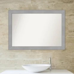 40" X 28" Non-Beveled Vista Brushed Nickel Bathroom Wall Mirror - Amanti Art 12 40" X 28" Non-Beveled Vista Brushed Nickel Bathroom Wall Mirror - Amanti Art -Umbra Home Decor Shop GUEST 574bb891 add2 41eb 97ec 475e84b3dc3f
