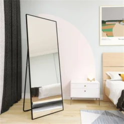 Bowen 64.17 In. H X 21.26 In. W Oversized Rectangle Aluminum Frame Full-Length Mirror-The Pop Home -Umbra Home Decor Shop GUEST 57afb06c 4a0c 4f89 84da aba6ca3bf1d5