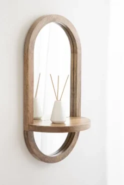 Kate And Laurel - Hutton Wood Framed Capsule Mirror With Shelf -Umbra Home Decor Shop GUEST 57e1b456 a5d0 4e0b 8a20 6398bc642395