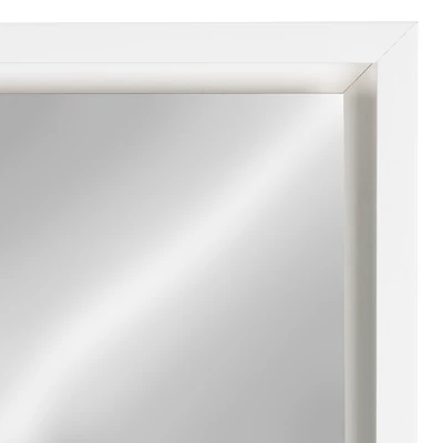 16" X 48" Evans Framed Wall Panel Mirror White - Kate And Laurel 2 16" X 48" Evans Framed Wall Panel Mirror White - Kate And Laurel - Image 2